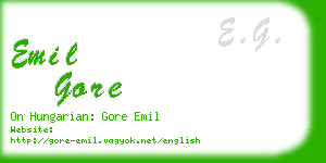emil gore business card